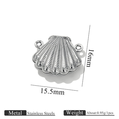 10PCS Stainless Steel Double-Hole Connector| Heart & Star Shapes | DIY Jewelry Connectors for Bracelets & Necklaces