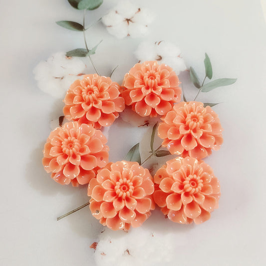 35mm Shell Powder Pressed Flower Pendant - Natural Shell Embellishment for DIY Necklaces, Jewelry Making