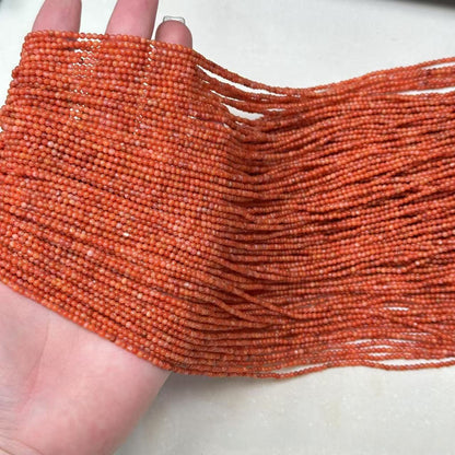 2mm Natural NanHong Agate Semi-Finished Loose Beads | Gemstone Beads for Jewelry Making
