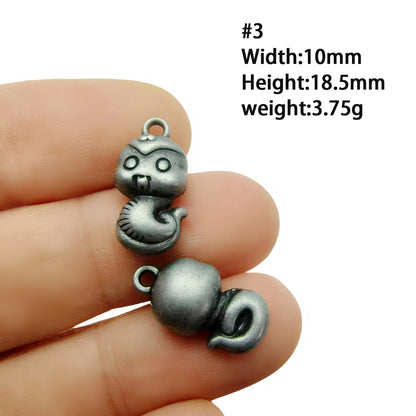 A Series of Charm 3：10PCS Vintage Animal Flower Butterfly Charms, Retro Jewelry Pendant, Antique Style Alloy Connector for DIY Necklace Bracelet Earrings