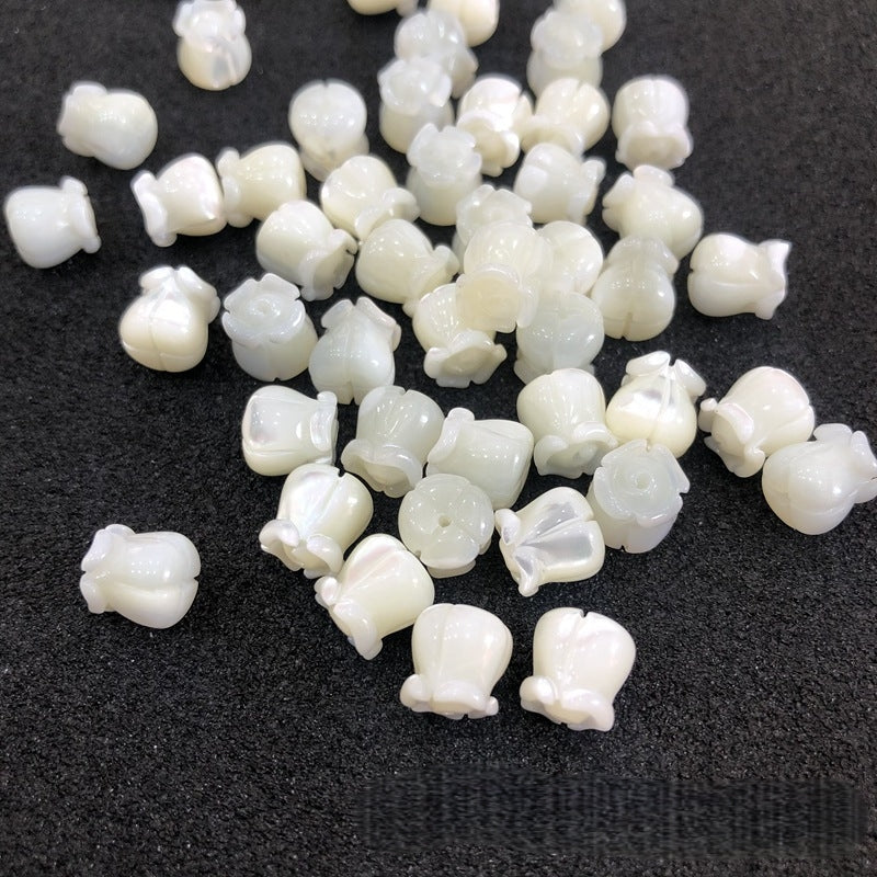 6mm , 8mm Mother of Pearl Lily of the Vally beads
