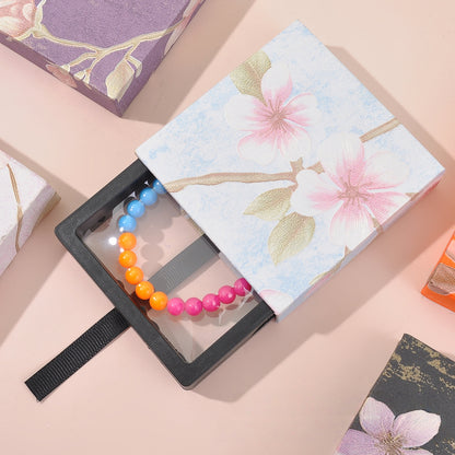Floating Display Jewelry Box, Drawer Style PE Membrane Packaging Case, Ring Necklace Earring Storage Organizer for Jewelry Display,3.6*3.6*0.8inch