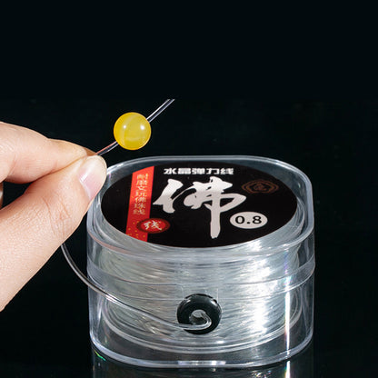 Clear Crystal Elastic Cord for Jewelry Making - Stretch Beading Thread for Bracelets, Necklaces & Crafts, Durable Transparent Elastic String