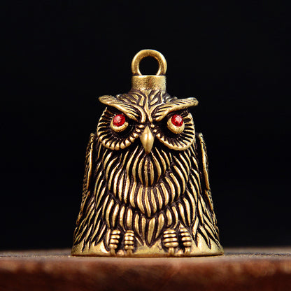 Vintage Brass Owl Bell, Handcrafted Charm, Perfect for Wind Chimes & Jewelry Making