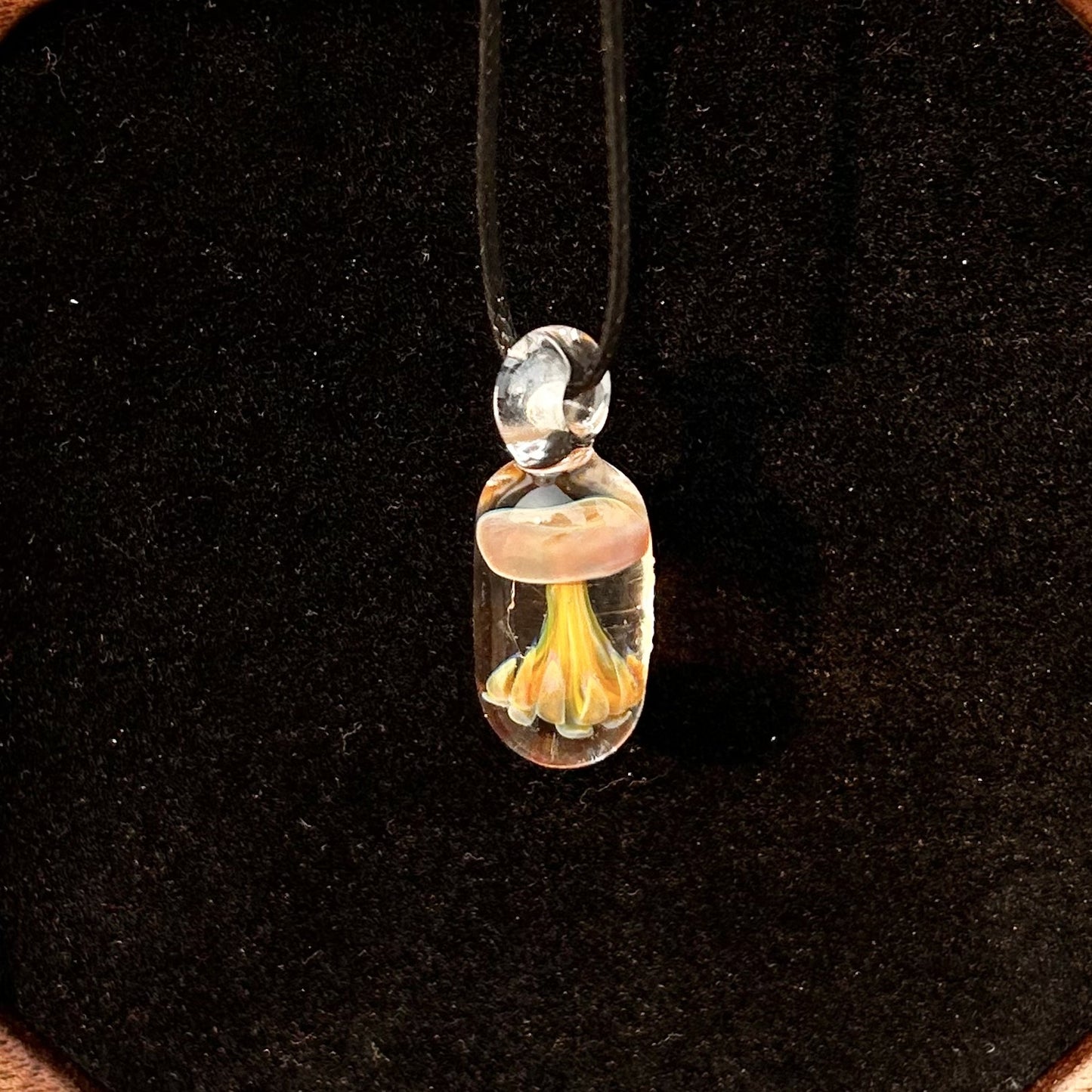 Handmade Glass Jellyfish Pendant | Translucent Ocean Animal Charm | DIY Jewelry Making Accessory for Necklaces