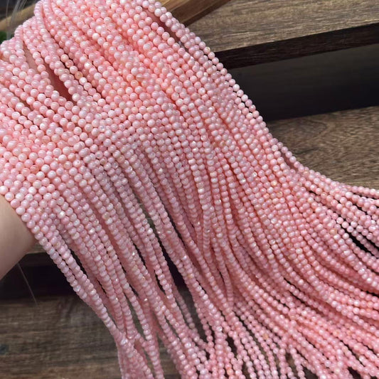3mm , 4mm Pink Trochus Shell Beads - Tiny  Pink Trochus Shells for DIY Jewelry Making, Craft Projects