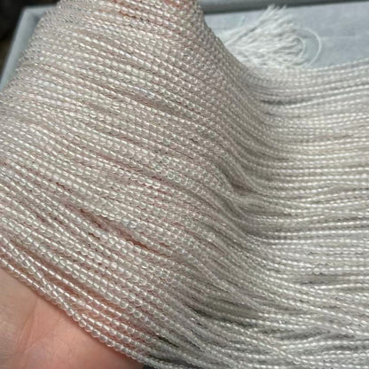 3mm Natural White Crystal Round Beads - Tiny White Quartz Beads for DIY Jewelry Making, Bracelets/Necklaces