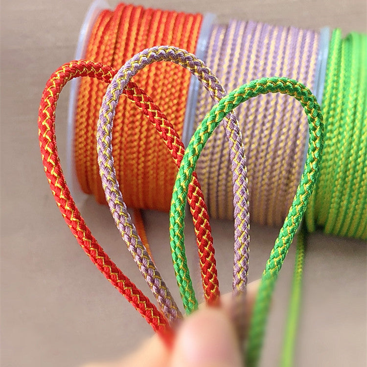 3mm Braided Dragon Pattern Cord | Gold Thread & Cored Styles for Jewelry Making