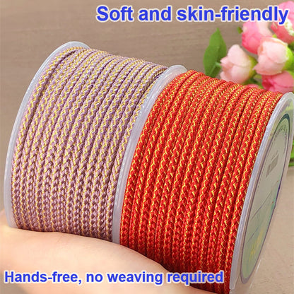 3mm Braided Dragon Pattern Cord | Gold Thread & Cored Styles for Jewelry Making