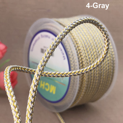 3mm Braided Dragon Pattern Cord | Gold Thread & Cored Styles for Jewelry Making