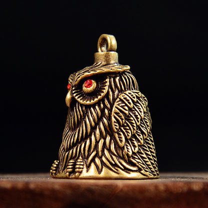 Vintage Brass Owl Bell, Handcrafted Charm, Perfect for Wind Chimes & Jewelry Making
