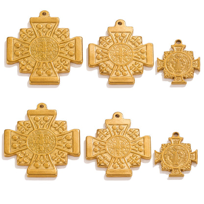 Stainless Steel Cross Queen Pharaoh Pendant - Unique Designed Statement Jewelry Charm for Necklaces