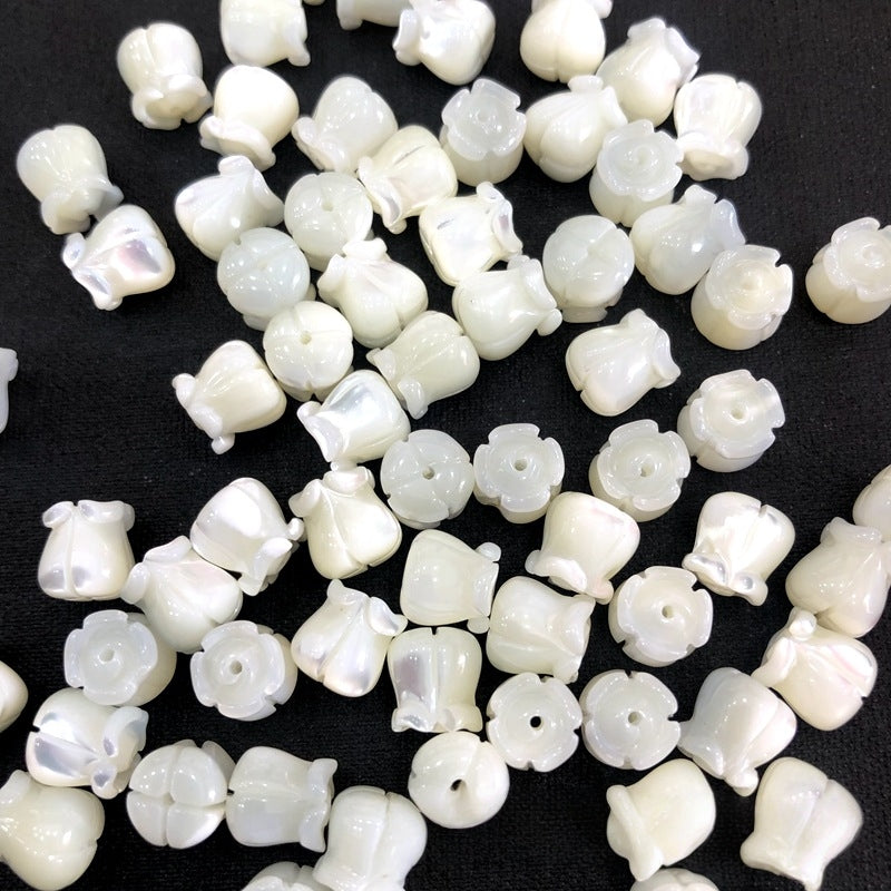 6mm , 8mm Mother of Pearl Lily of the Vally beads