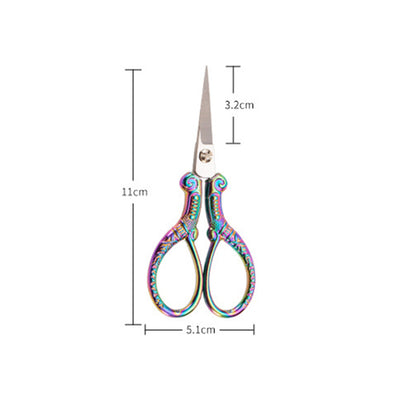 Vintage Stainless Steel Sewing Scissors, Retro Thread Snips, Small Handcraft Shears for Embroidery, DIY Needlework & Home Use