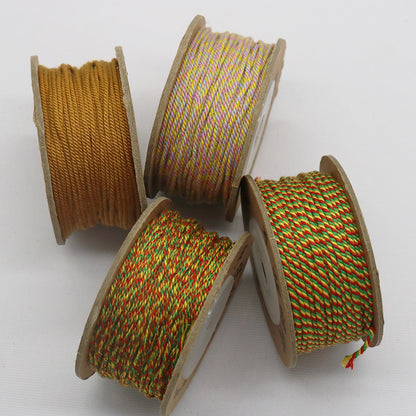 Solid  Color-Handmade Colorful Woven Cotton Cord for Buddhist Prayer Beads – Durable Tibetan Style String for Mala Making, Star Moon Bodhi Bracelet Necklace DIY