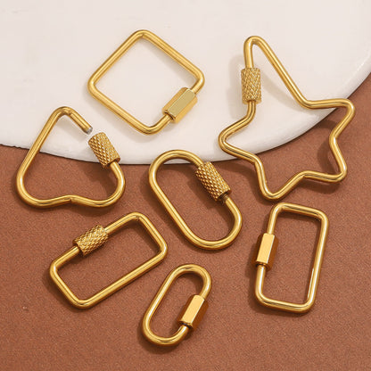 Stainless Steel Vacuum Plated Jewelry Clasp - Screw-On Closure for Bracelets, Necklaces & Beaded Bracelets | Durable & Easy to Use
