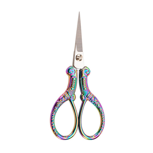 Vintage Stainless Steel Sewing Scissors, Retro Thread Snips, Small Handcraft Shears for Embroidery, DIY Needlework & Home Use