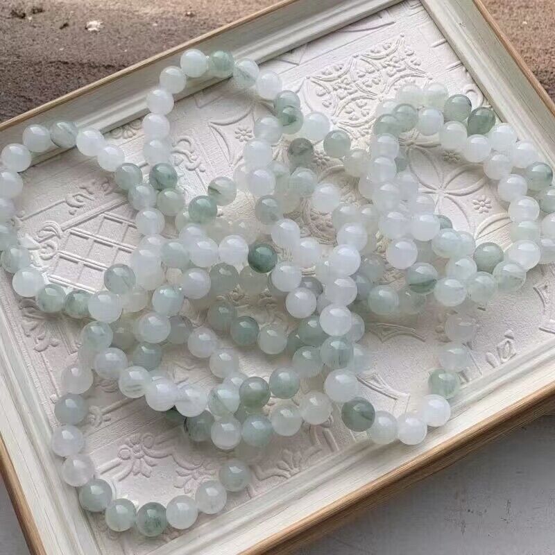 Tian Shan Jade Bracelet - Natural Green Jade Stone Bracelet, Handcrafted Gemstone Jewelry