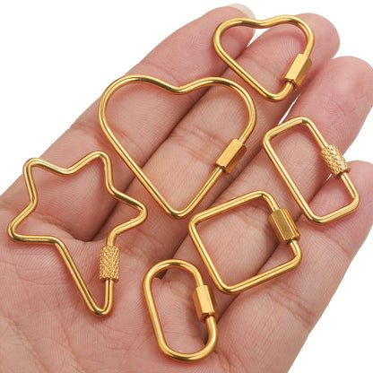 Stainless Steel Vacuum Plated Jewelry Clasp - Screw-On Closure for Bracelets, Necklaces & Beaded Bracelets | Durable & Easy to Use
