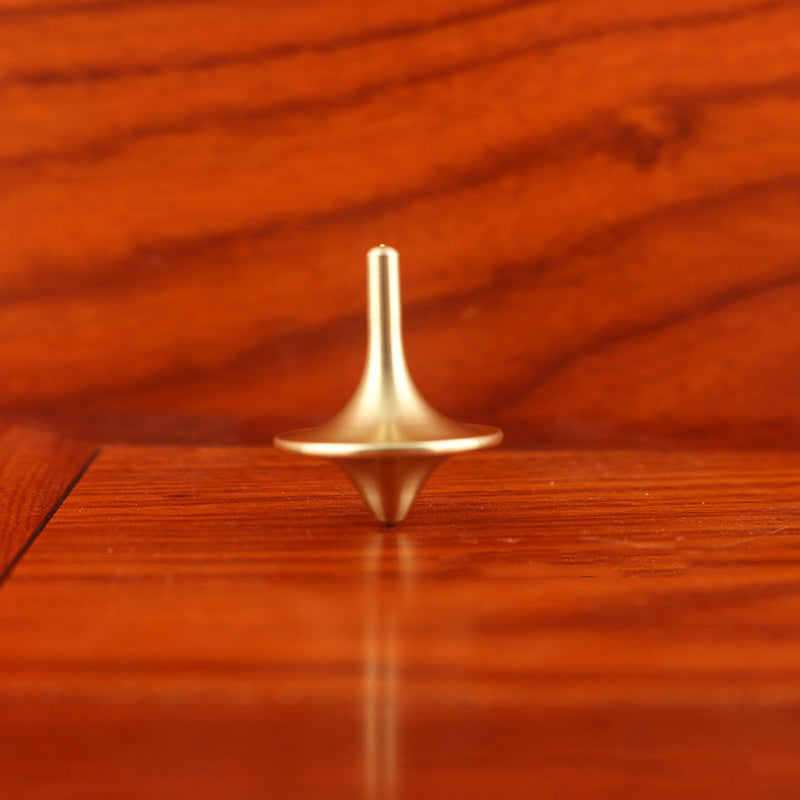 2PCS Brass Fidget Spinners, Vintage Solid Brass Spinning Top, Retro Desk Toy, Stress Relief Metal Spinner