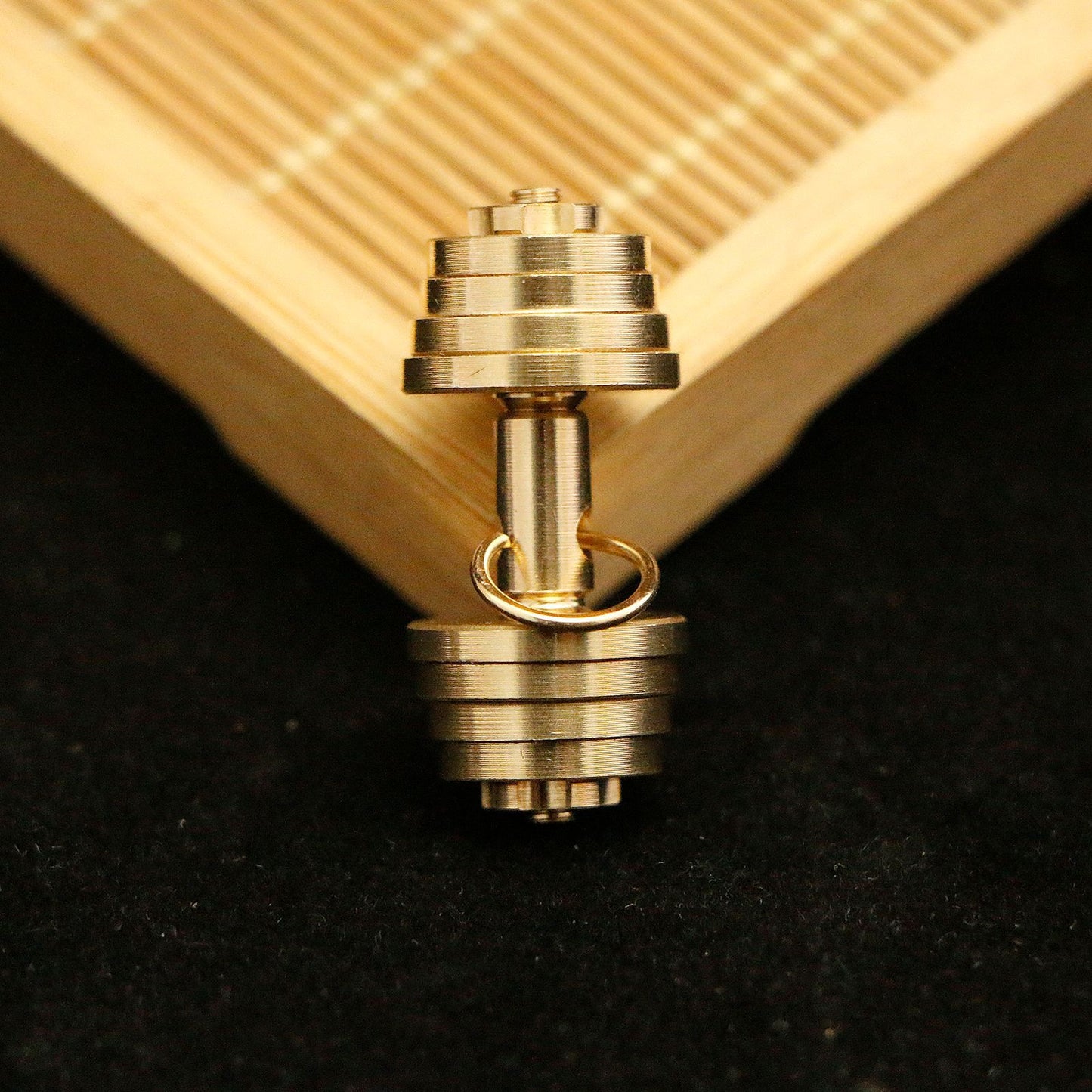 Vintage Brass Detachable Mini Dumbbell Charm - Tiny Fitness Pendant for Jewelry Making, Gift