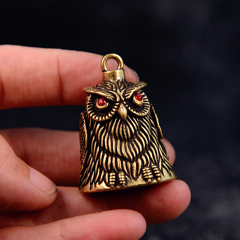 Vintage Brass Owl Bell, Handcrafted Charm, Perfect for Wind Chimes & Jewelry Making