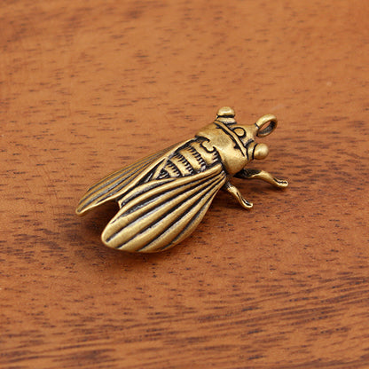 Vintage Brass Cicada Pendant, Retro Insect Charm, Antique Brass Golden Cicada Pendant, Symbol of Rebirth and Luck, Jewelry Making Supplies
