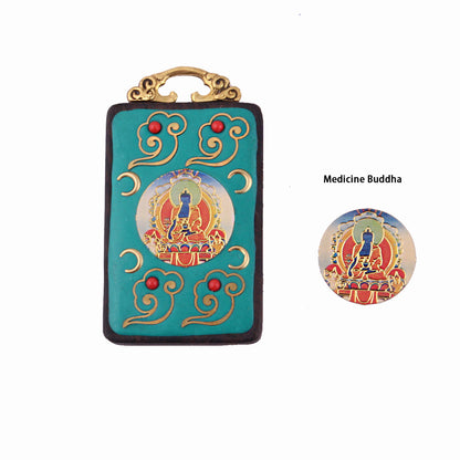 Green Tara Buddha Pendant - Nepalese Tibetan-Style Pure Copper Peace Amulet - Ethnic Buddhist Necklace Locket