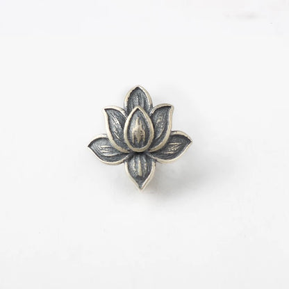 10PCS Vintage Lotus Necklace Clasps, Pendant Connector, Jewelry Finding