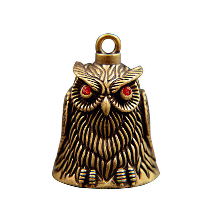 Vintage Brass Owl Bell, Handcrafted Charm, Perfect for Wind Chimes & Jewelry Making