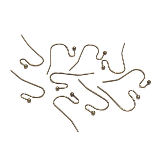 10 Pairs Vintage Brass Earring Hooks | DIY Jewelry Making Supplies