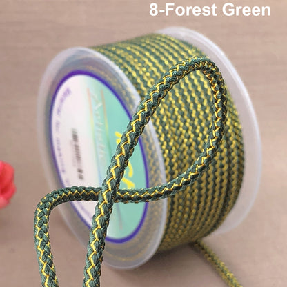 3mm Braided Dragon Pattern Cord | Gold Thread & Cored Styles for Jewelry Making