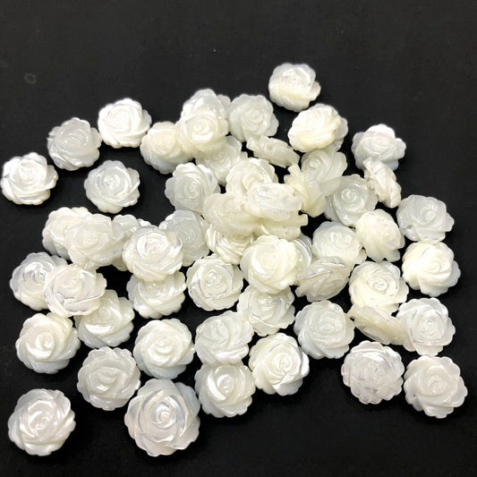 Mother of Pearl Rose Flower Beads