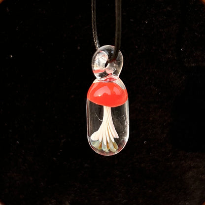 Handmade Glass Jellyfish Pendant | Translucent Ocean Animal Charm | DIY Jewelry Making Accessory for Necklaces
