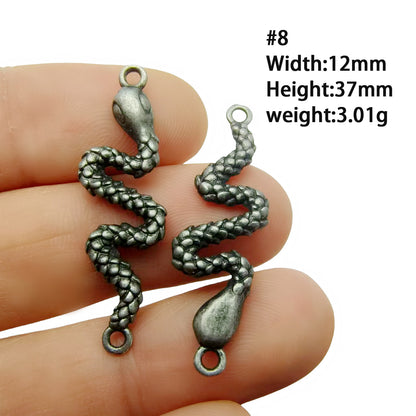 A Series of Charm 3：10PCS Vintage Animal Flower Butterfly Charms, Retro Jewelry Pendant, Antique Style Alloy Connector for DIY Necklace Bracelet Earrings