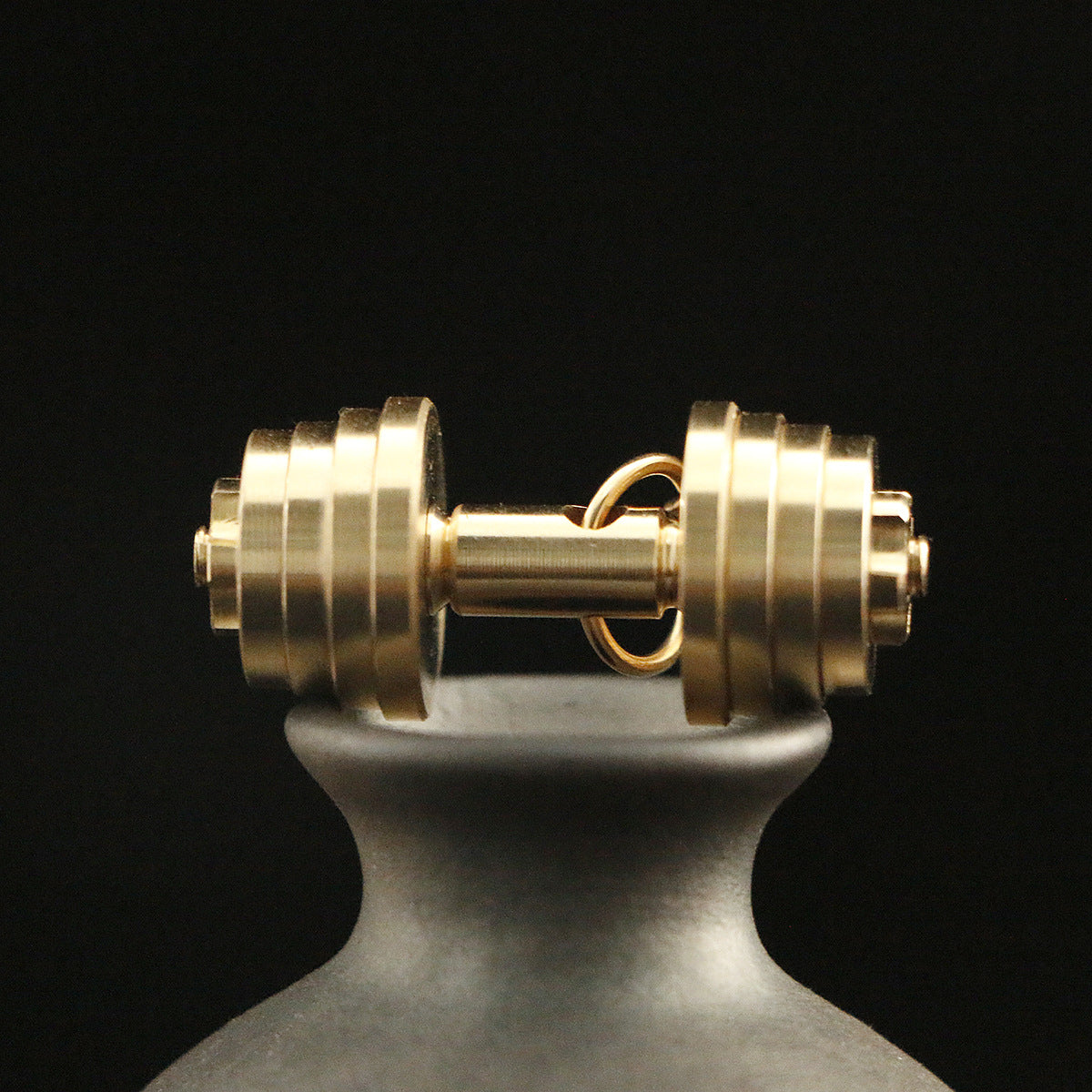 Vintage Brass Detachable Mini Dumbbell Charm - Tiny Fitness Pendant for Jewelry Making, Gift