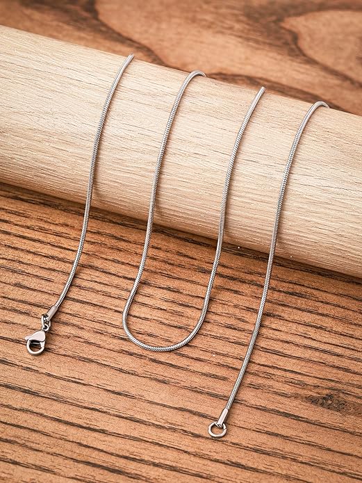 Stainless Steel Snake Chain Necklace, Jewelry Gift for Men and Women