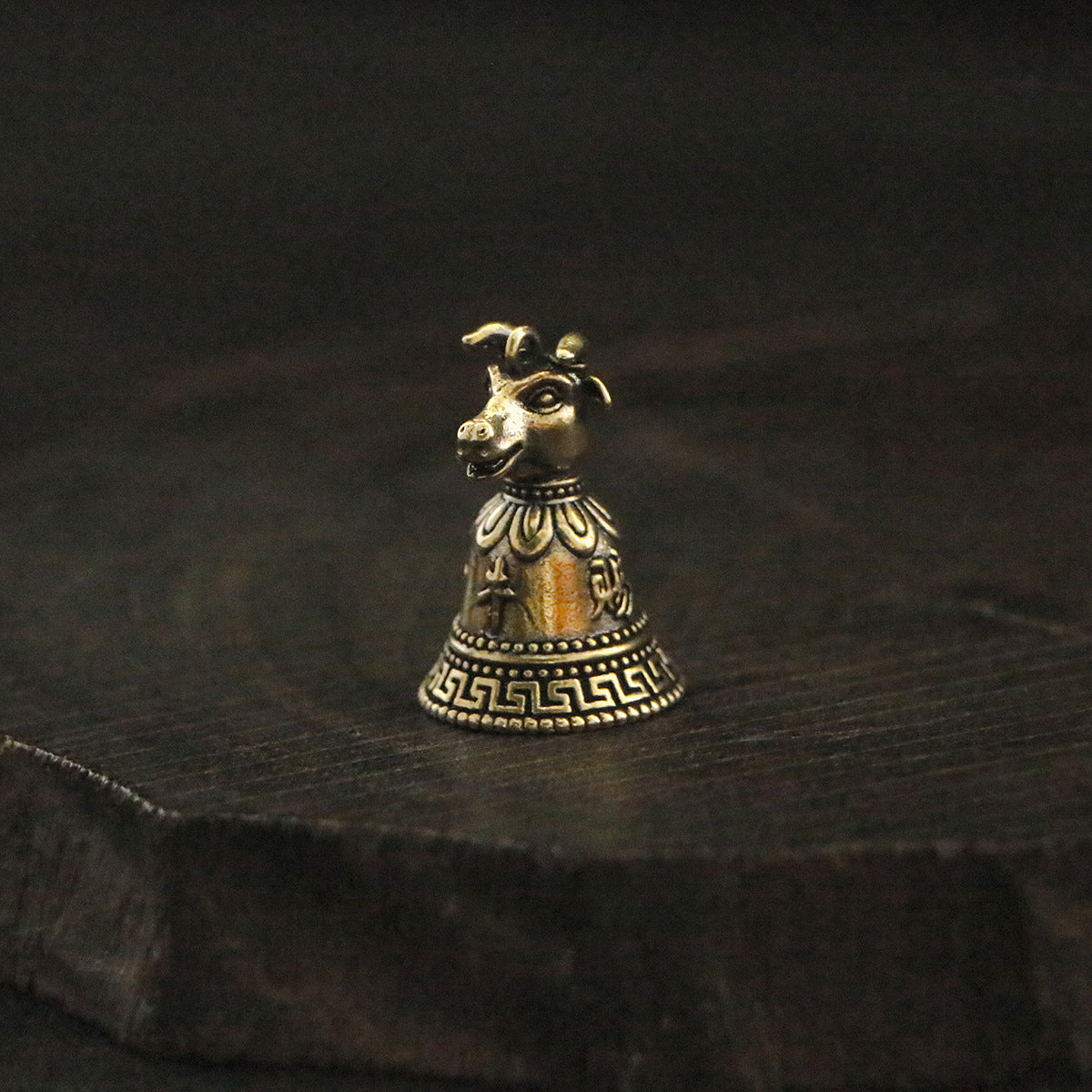 Vintage Brass Chinese Zodiac Animal Head Bell Charms - 12 Beast Head Bell Pendants for Jewelry & Gifts