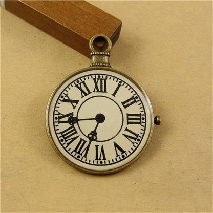 2PCS Antique Sticker Clock Pendant - Timeless Retro Clock Decor Accessory for DIY Projects