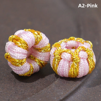 10PCS Lotus Seat Coil DIY Handmade Cord, Red String Necklace Connector, Half-Finished Jewelry Findings for Bracelet & Pendant Making