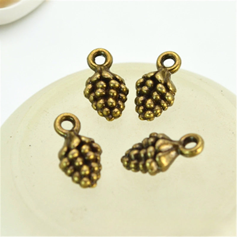 20PCS Retro Pinecone Charms - Antique-Inspired Jewelry Components for Handmade Crafts