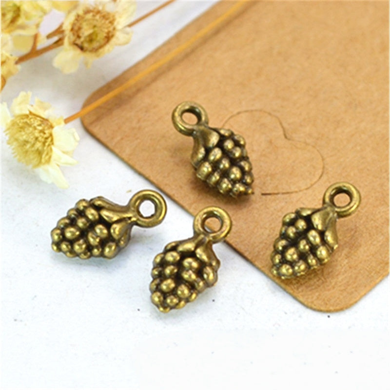 20PCS Retro Pinecone Charms - Antique-Inspired Jewelry Components for Handmade Crafts