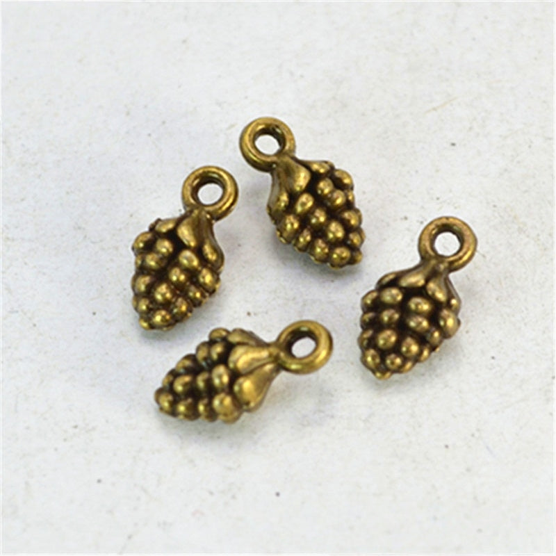 20PCS Retro Pinecone Charms - Antique-Inspired Jewelry Components for Handmade Crafts