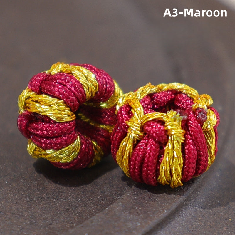 10PCS Lotus Seat Coil DIY Handmade Cord, Red String Necklace Connector, Half-Finished Jewelry Findings for Bracelet & Pendant Making