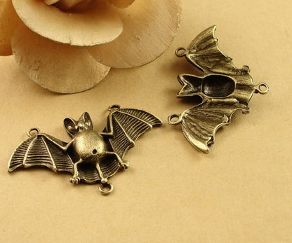 4PCS Vintage Bat Connectors | Jewelry Making Supplies for Necklace & Bracelet DIY