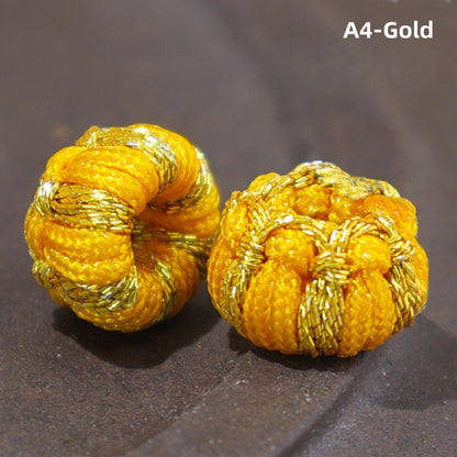 10PCS Lotus Seat Coil DIY Handmade Cord, Red String Necklace Connector, Half-Finished Jewelry Findings for Bracelet & Pendant Making