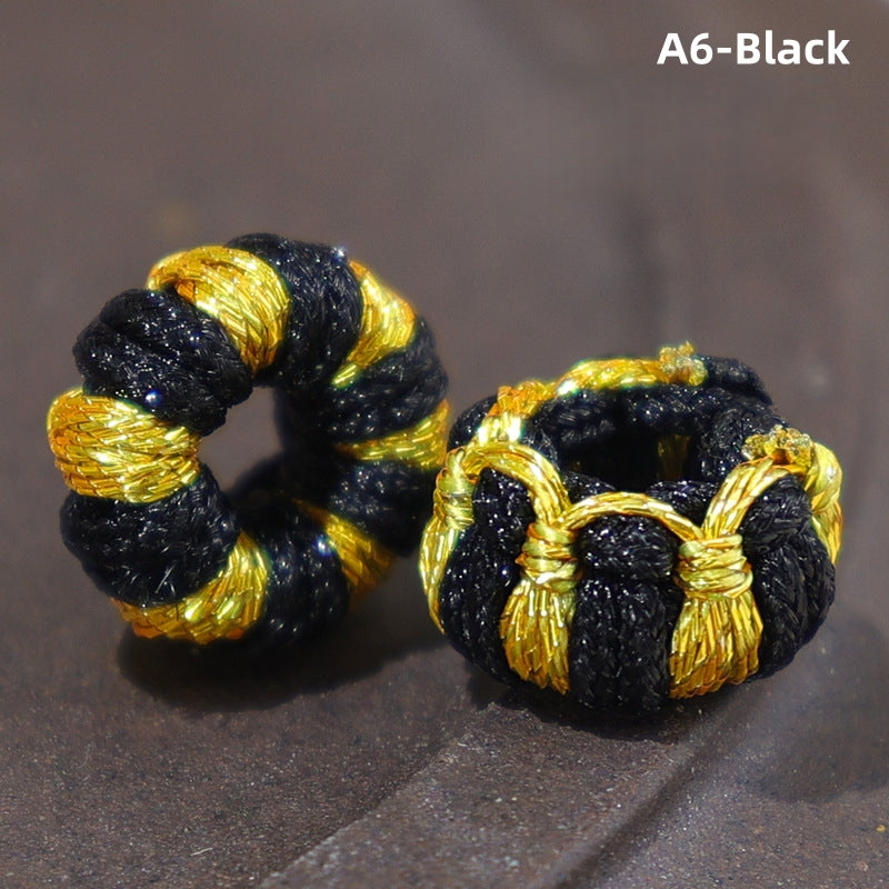 10PCS Lotus Seat Coil DIY Handmade Cord, Red String Necklace Connector, Half-Finished Jewelry Findings for Bracelet & Pendant Making