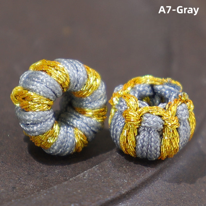 10PCS Lotus Seat Coil DIY Handmade Cord, Red String Necklace Connector, Half-Finished Jewelry Findings for Bracelet & Pendant Making