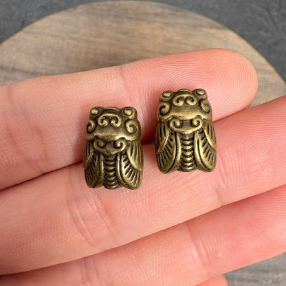 8PCS Antique Bronze Cicada Spacer Beads, Jewelry Making Findings
