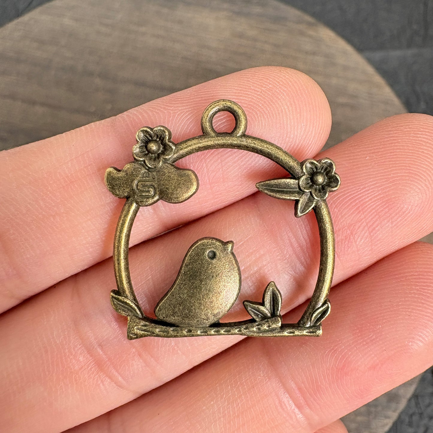 10PCS Antique Bronze Frame Bird Charms for DIY Bracelet Necklace Jewelry Making